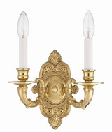 Crystorama - 642-PB - Two Light Wall Sconce - Marlowe - Polished Brass