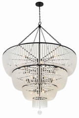 Crystorama - 618-MK - 24 Light Chandelier - Rylee - Matte Black