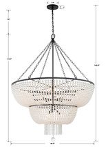 Crystorama - 614-MK - 15 Light Chandelier - Rylee - Matte Black