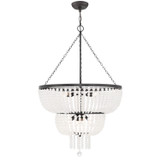 Crystorama - 610-MK - Eight Light Chandelier - Rylee - Matte Black