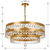 Crystorama - 6108-GA - Six Light Chandelier - Perla - Antique Gold