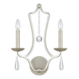 Crystorama - 5972-SL - Two Light Wall Sconce - Manning - Silver Leaf