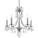 Crystorama - 5935-CH-CL-S - Five Light Mini Chandelier - Cedar - Polished Chrome