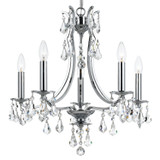 Crystorama - 5935-CH-CL-MWP - Five Light Chandelier - Cedar - Polished Chrome