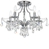Crystorama - 5930-CH-CL-S - Five Light Semi Flush Mount - Cedar - Polished Chrome