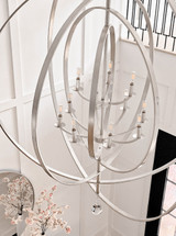 Crystorama - 590-SA - 12 Light Chandelier - Luna - Antique Silver