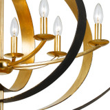 Crystorama - 588-EB-GA - Eight Light Chandelier - Luna - English Bronze + Antique Gold