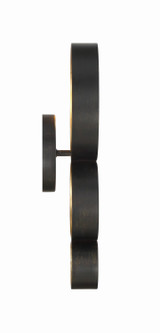 Crystorama - 581-EB-GA - One Light Wall Sconce - Luna - English Bronze + Antique Gold