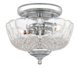 Crystorama - 55-SF-CH - Two Light Semi Flush Mount - Ceiling Mount - Polished Chrome