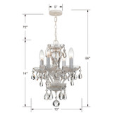 Crystorama - 5534-WW-CL-I - Four Light Mini Chandelier - Welton - Wet White