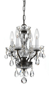 Crystorama - 5534-EB-CL-SAQ - Four Light Chandelier - Welton - English Bronze
