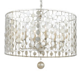 Crystorama - 546-SA - Six Light Chandelier - Layla - Antique Silver