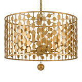Crystorama - 546-GA - Six Light Chandelier - Layla - Antique Gold