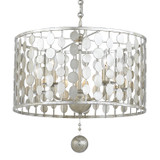 Crystorama - 545-SA - Five Light Chandelier - Layla - Antique Silver