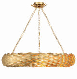 Crystorama - 538-GA - Eight Light Pendant - Broche - Antique Gold