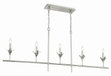 Crystorama - 537-SA - Five Light Chandelier - Broche - Antique Silver