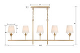 Crystorama - 537-GA - Five Light Chandelier - Broche - Antique Gold
