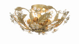 Crystorama - 5316-GL - Six Light Semi Flush Mount - Paris Market - Gold Leaf