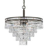 Crystorama - 5264-EB-CL-MWP - Seven Light Chandelier - Mercer - English Bronze
