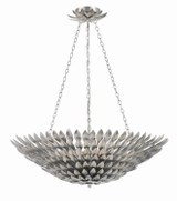 Crystorama - 519-SA - Eight Light Chandelier - Broche - Antique Silver
