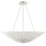 Crystorama - 519-MT - Eight Light Chandelier - Broche - Matte White