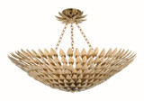 Crystorama - 519-GA_CEILING - Eight Light Semi Flush Mount - Broche - Antique Gold