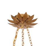 Crystorama - 517-GA - Six Light Chandelier - Broche - Antique Gold