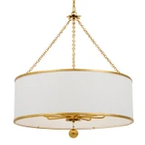 Crystorama - 515-GA - Eight Light Chandelier - Broche - Antique Gold