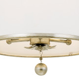 Crystorama - 513-SA_CEILING - Three Light Semi Flush Mount - Broche - Antique Silver