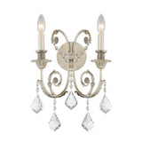 Crystorama - 5112-OS-CL-MWP - Two Light Wall Sconce - Regis - Olde Silver