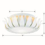 Crystorama - 510-MT - Three Light Flush Mount - Broche - Matte White