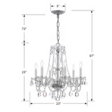 Crystorama - 5086-CH-CL-S - Six Light Chandelier - Traditional Crystal - Polished Chrome