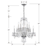 Crystorama - 5080-CH-CL-S - Ten Light Chandelier - Traditional Crystal - Polished Chrome