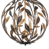 Crystorama - 504-EB-GA - Four Light Mini Chandelier - Broche - English Bronze + Antique Gold