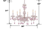 Crystorama - 5036-AW-RO-MWP - Six Light Chandelier - Paris Market - Antique White