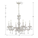 Crystorama - 5036-AW-CL-MWP - Six Light Chandelier - Paris Market - Antique White