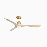 Modern Forms Fans - FR-D2504-60L-SB/WO - 60" Ceiling Fan - Carve - Soft Brass/White Oak