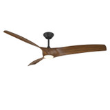 Modern Forms Fans - FR-W2006-72L-MB/DK - 72" Ceiling Fan - Zephyr - Matte Black/Distressed Koa