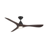 Modern Forms Fans - FR-D2504-60L-MB/DW - 60" Ceiling Fan - Carve - Matte Black/Dark Walnut