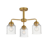 Maxim - 12260CDNAB - Three Light Semi-Flush Mount/Chandelier - Acadia - Natural Aged Brass