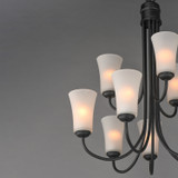 Maxim - 10046FTBK - Nine Light Chandelier - Logan - Black