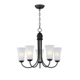 Maxim - 10045FTBK - Five Light Chandelier - Logan - Black