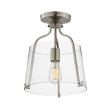 Maxim - 5681CLSN - One Light Semi-Flush Mount - Bellmore - Satin Nickel