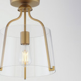 Maxim - 5681CLNAB - One Light Semi-Flush Mount - Bellmore - Natural Aged Brass
