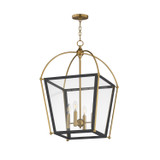 Maxim - 22524BKNAB - Four Light Pendant - McCadden - Black / Natural Aged Brass