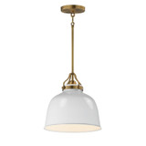 Maxim - 21424GWNAB - One Light Pendant - Hollis - Natural Aged Brass