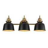 Maxim - 21423BKNAB - Three Light Wall Sconce - Hollis - Natural Aged Brass
