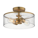 Maxim - 10469CDNAB - Two Light Semi-Flush Mount - Livingston - Natural Aged Brass