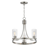 Maxim - 10467CDSN - Three Light Chandelier - Livingston - Satin Nickel