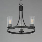 Maxim - 10467CDBK - Three Light Chandelier - Livingston - Black